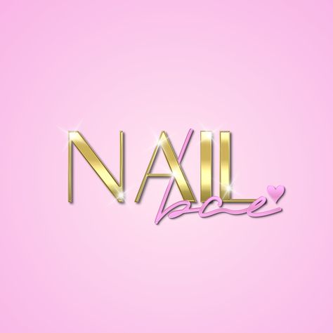 Nail Artist gold and pink logo design Nail Artist Logo Design, Nail Artist Logo, Nail Shape Chart, Artist Logo Design, Matte Nails Glitter, Girly Logo, Nail Organization, Nail Quotes, Stunning Nails