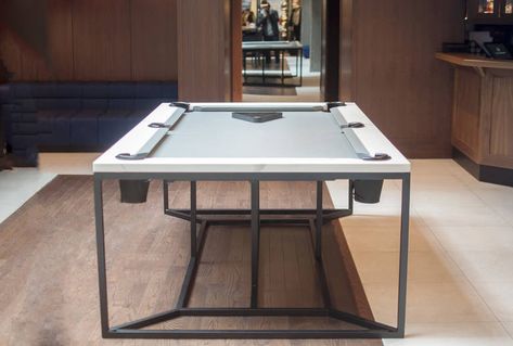 Refined Marble Pool Table for a Luxurious Hotel in Montreal – Fubiz Media Marble Pool, Diy Pool Table, Pool Table Dining Table, Luxurious Hotel, Storage Mirror, Creative Home Decor, Pool Table, Ping Pong Table, Billiard Table