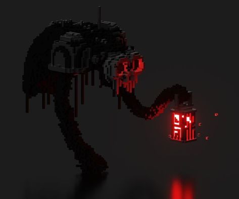 Minecraft Building Ideas Spooky, Mc Statue Ideas, Skull House Minecraft, Satanic Minecraft Builds, Minecraft Evil Build, Minecraft Horror Ideas, Evil Minecraft Builds, Minecraft Scary Builds, Minecraft Dark House