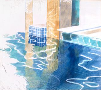 david hockney paintings | David Hockney on Painting Water | Shellie Lewis' Blog David Hockney Pool, David Hockney Prints, David Hockney Paintings, David Hockney Art, Bathroom Wall Decor Art, Istoria Artei, Pop Art Movement, David Hockney, Water Art