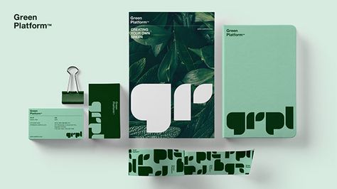 Green Brand Identity, Plant Logos, Green Platform, Branding Resources, Brand Color Palette, Theme Color, Graphics Inspiration, Sustainable Brand, Logo Branding Identity