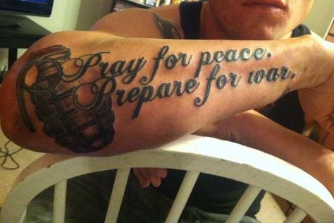 Usmc Tattoo, Peace Tattoos, Patriotic Tattoos, Army Tattoos, Military Tattoos, Elbow Tattoos, Pray For Peace, Bad Tattoos, Body Modification