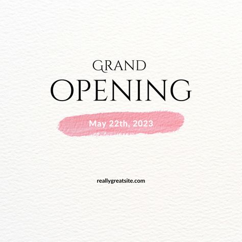 Pink & White Elegant Typography Grand Opening Fashion Shop or Cosmetic Store Instagram Post Elegant Typography, Post Design, Fashion Shop, Grand Opening, Pink White, Typography, Instagram Post, Instagram Posts, Pink