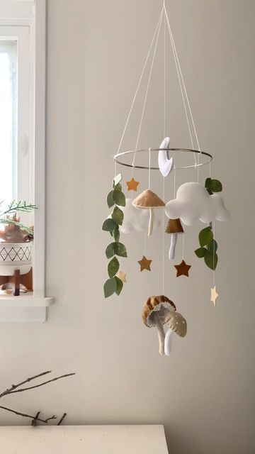 Mushroom Mobile Nursery, Mushroom Nursery Ideas, Mushroom Nursery Theme, Mushroom Nursery Decor, Mushroom Themed Nursery, Mushroom Baby Nursery, Mushroom Baby Shower Ideas, Gnome Nursery, Mushroom Mobile