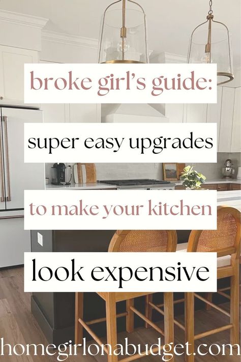 Give your kitchen an expensive look with our effective and quick kitchen updates. Learn how to maximize the potential of small kitchen renovations, make your kitchen look bigger, and apply simple improvements for a luxurious feel. Dive into our guide for all the inspiration you need for your next project. Make Your Kitchen Look Bigger, Expensive Home Decor, Quick Kitchen Updates, Small Kitchen Renovations, Budget Kitchen Makeover, New Kitchen Gadgets, Kitchen Updates, Inexpensive Decor, Stylish Apartment