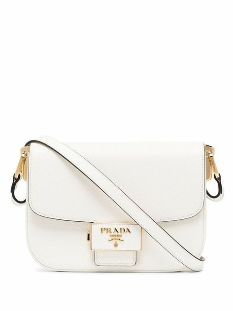 Prada White Bag, White Cross Body Bag, Nail Bags, Trendy Purses, Prada Handbag, White Crossbody Bag, Aesthetic Bags, Bag Prada, Leather Tote Purse