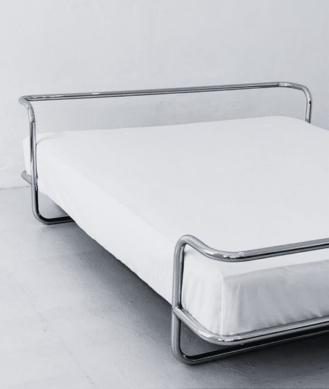 Vintage Ikea "Kromvik" King Chrome Bed, Knut Hagberg, 1980s - Niimas Minimal Scandinavian, Vintage Ikea, Back To The 80s, Perfect Bed, Ikea Bed, In The Bedroom, Interior Projects, Photography Portfolio, The 80s