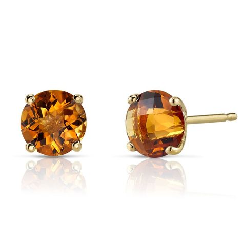 Citrine Stud Earrings in 9ct Gold Zodiac Clothes, Necklaces Elegant, Bracelets Dainty, Jewelry Questions, Gifts For Myself, Orange Citrine, Citrine Earrings Studs, Rings Dainty, Dainty Rings