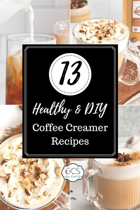 Healthy Homemade Coffee Creamer + 13 Flavor Options Diy Healthy Creamer, Coffee Creamers Homemade Healthy, Uses For Coffee Creamer, Healthier Homemade Coffee Creamer, Homemade Low Calorie Coffee Creamer, Healthy Caramel Coffee Creamer, Homemade Creamers For Coffee, Homemade Clean Coffee Creamer, Alternative To Coffee Creamer