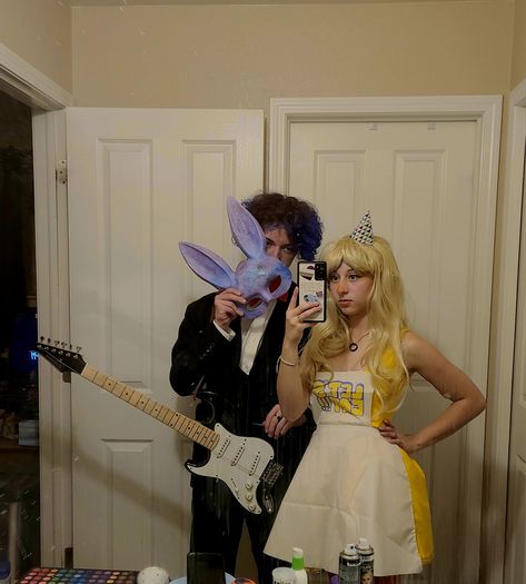 Fnaf Couple Costume, Odd Halloween Costumes, Male And Female Duo Costumes, Fnaf Bonnie Outfit, Chica Fnaf Costume, Bonnie Fnaf Costume, Fnaf Halloween Costumes, Fnaf Foxy Costume, Mangle Costume