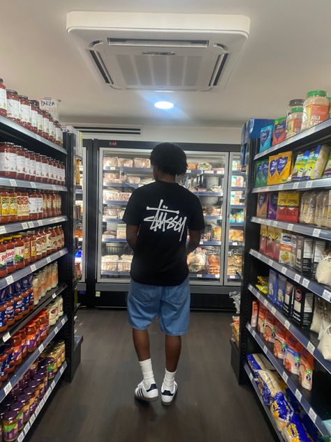 Men stussy and sambas fit Mens Stussy Outfit, Fits With Sambas Men, Stussy Fits Men, Stussy T Shirt Outfit Men, Black Stussy Shirt Outfit, Stussy Outfit Men Street Styles, Jorts Sambas Outfit Men, Summer Outfit Men 2024, Stussy Tshirt Outfit