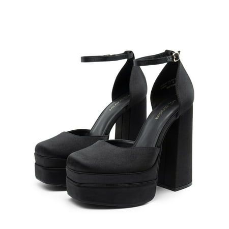 These women's pumps offered walk confidently & wear comfortably feelings, it stand out at every party. Size: 7.5.  Color: Black.  Gender: female.  Age Group: adult. Low Heel Dress Shoes, Walk Confidently, Dress Up Shoes, Bridal Pumps, Goth Shoes, Heels Aesthetic, Dress Wedding Party, Goth Clothing, Party Pumps