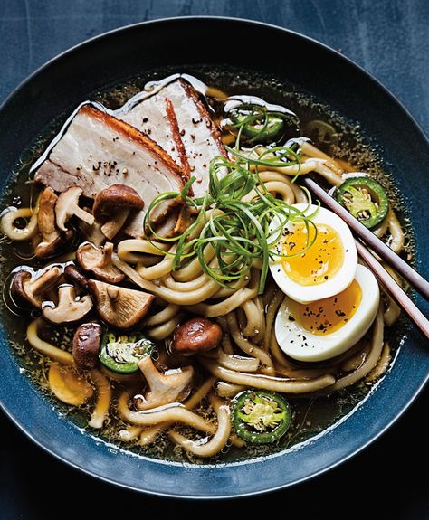 Udon Noodle Soup with Pork Belly and Soft Eggs Naruto Treats, Soft Eggs, Soup With Pork, Udon Recipe, Udon Noodle Soup, Udon Noodle, Noodle Soups, Ramen Recipe, Udon Noodles