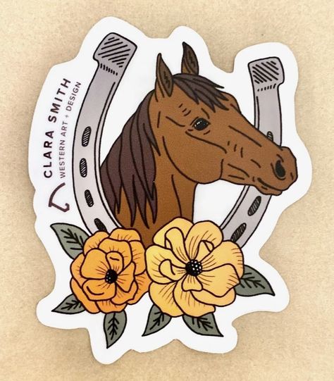 Horse Stickers, Western Logo, Smith And Western, Farm Stickers, Western Tote Bags, Cow Wallpaper, Animal Wall Art Nursery, Bear Drawing, Happy Stickers