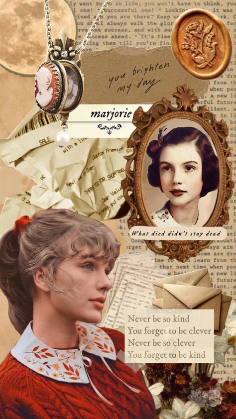 Taylor And Marjorie, Marjorie Taylor Swift Wallpaper, Marjorie Taylor Swift, Evermore Lyrics, Taylor Wallpaper, Swift Wallpaper, Merch Ideas, Taylor Swift Wallpaper, Taylor Swift Songs