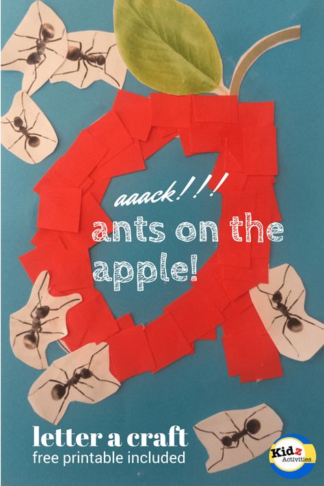 Sienna Animal, Apple Crafts For Preschool, Letter A Craft, Apple Crafts, Prek Ideas, Abc Crafts, Alphabet Animals, Alphabet Letter Crafts, Story Props