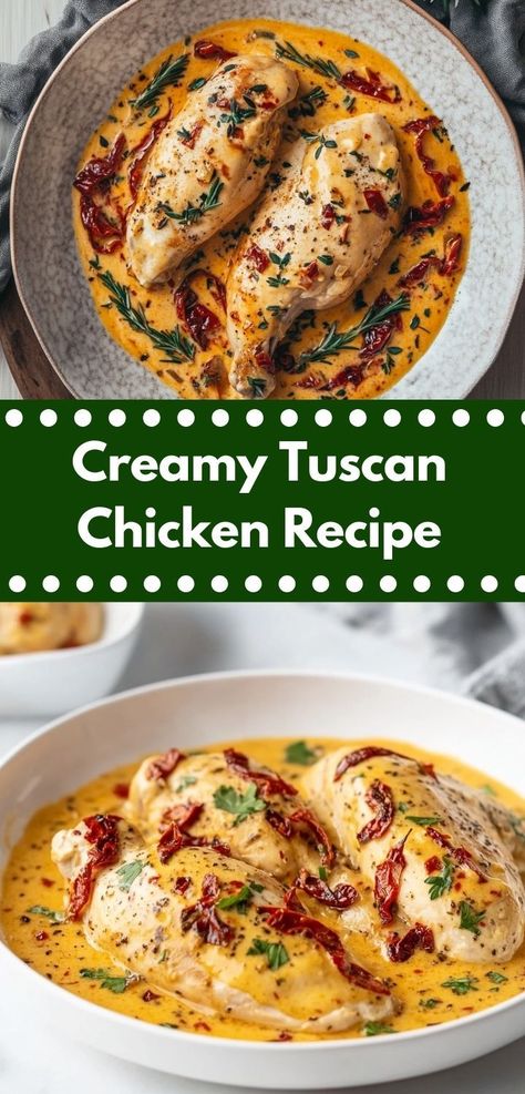 Need a quick meal that tastes gourmet? This Creamy Tuscan Chicken Recipe combines simple ingredients for a deliciously creamy sauce. It's a family-friendly dinner option that makes busy nights a breeze. Creamy Tuscan Chicken Recipe, Tuscan Chicken Recipe, Milk Chicken, Coconut Milk Chicken, Creamy Tuscan Chicken, Hearty Chicken, Chicken Breast Seasoning, Parmesan Sauce, Tuscan Chicken