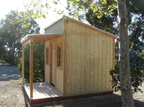 Western Porch, She Shed Plans, Cool Sheds, Old Western Towns, Shed Plans 12x16, Shed With Porch, Sloped Roof, Western Saloon, Bar Shed