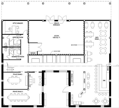 Restaurant floor plan layout - perfect for a steakhouse idea that I have in mind, Metal Shop Houses, Restaurant Floor Plan, Display Visual Merchandising, Interior Restaurant, Simple Floor Plans, Metal House Plans, Steel Building Homes, Floor Plan Creator, Restaurant Flooring