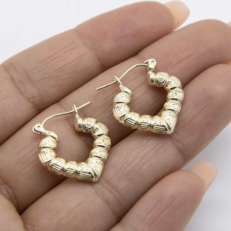 Gold bamboo earrings