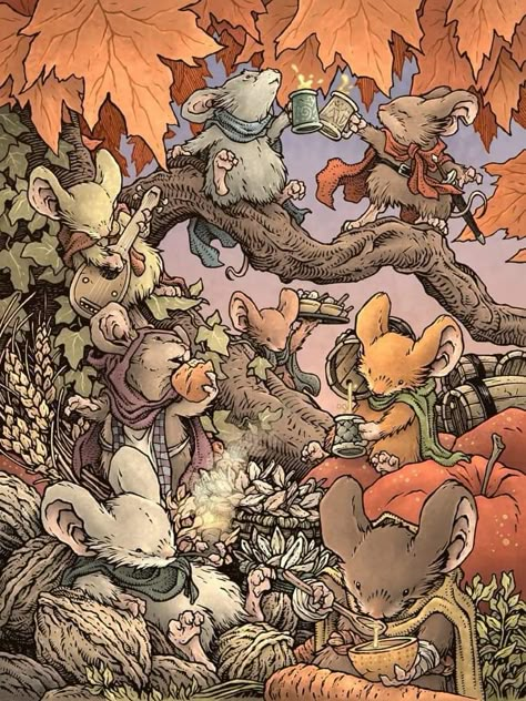 Mouse Guard Rpg, David Petersen, Adventuring Party, Mouse Guard, Goblin Art, Mouse Art, Dnd Dragons, Ethereal Art, Rodents