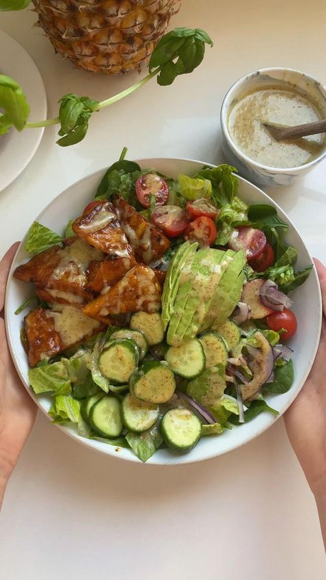 Mustard Vinaigrette Dressing Recipe, Mustard Vinaigrette Dressing, Leftover Dressing, Healthy Eating Videos, Homemade Honey Mustard Dressing, Food Inspiration Healthy, Tempeh Salad, Bbq Tempeh, Healthy Food Videos