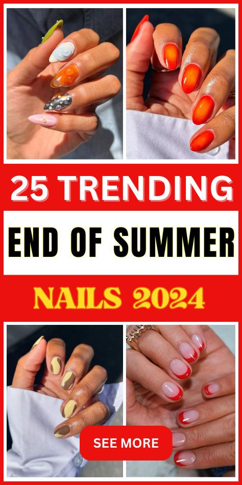 #BEAUTY ,#REALATIONSHIPS #Fashion #Outfits #Winter Outfits #Animals Last Summer Nails, Nail Ideas End Of Summer, Summer Transition Nails, End Summer Nails, End Of Summer Nails Ideas Simple, End Of Summer Nail Ideas, End Of August Nails, End Of Summer Nails Color, End Of Summer Nails Ideas