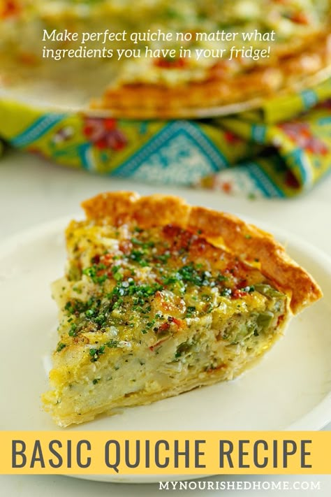 Tenderflake Quiche Recipe, Low Sodium Quiche Recipes, Vegetable Quiche Recipes Easy, Quiche Flavors, Corn Quiche Recipe, Basic Crustless Quiche Recipe, Breakfast Ideas For Family, Coronation Quiche, Basic Quiche