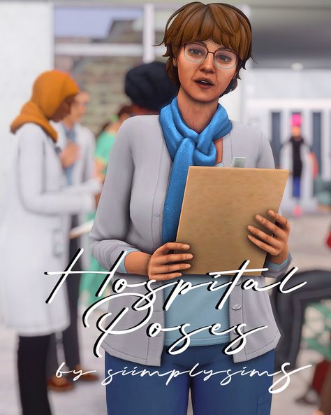 Sims 4 Doctor Poses, Sims 4 Medicine Cc, Ts4 Hospital Cc, Sims 4 Doctor Cc, Sims 4 Hospital, The Sims 4 Pack, Deco Sims, Sims 4 Poses, Sims 4 Couple Poses