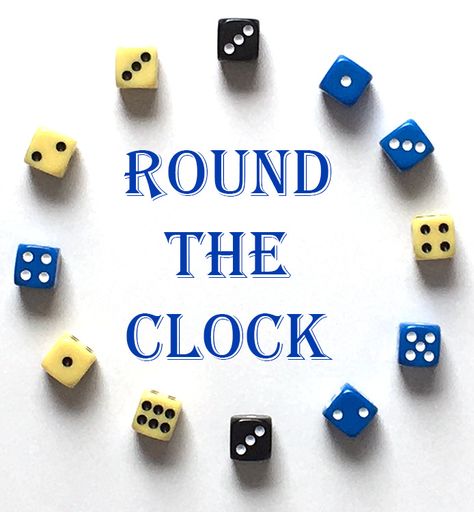 Round the Clock Dice Game - Family Game Shelf Easy Dice Games, Diy Dice Games, Orientation Activities, Pig Dice Game, Dice Game Rules, Game Shelf, Family Games To Play, Math Card Games, Games To Play With Kids