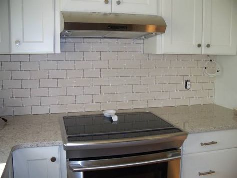 30 inch deep counter tops - see extra counter behind stove Complete Kitchen Remodel, Wide Window, Good Lighting, Wide Windows, Kitchen Stove, Subway Tiles, Upper Cabinets, Kitchen Tops, Kitchen Reno