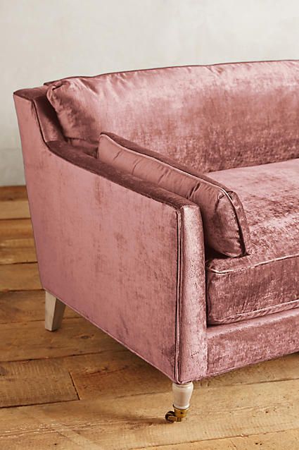 Slub Velvet Leonelle Sofa pinterest | @tallulahmercer Overstuffed Velvet Sofa, Dusty Pink Couch, Pink Velvet Furniture, Pink Velvet Couch, French Pink, Velvet Couch, Gold Velvet, Dusky Pink, Velvet Sofa