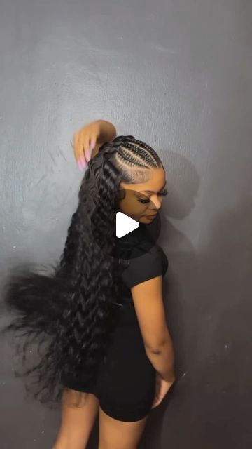 Lia 🌸 on Instagram: "half up half down w 4 braids 😍😍 to book this style click the link in my bio ✨" Half Up Half Down Hair Black Women Braid, Braided Half Up Half Down Hair Black Women, Braids In The Front Weave In The Back, Half Braided Half Sew In, Half Braids Half Sew In Weave, Braided Half Up Half Down Hair, Weave Braids, Braid Half Up Half Down, Half Braid