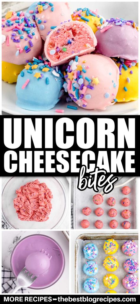 No Bake Unicorn Cheesecake, No Bake Funfetti Cheesecake, Easy Fun Desserts, Funfetti Cheesecake Bars, Funfetti Dessert Recipes, Whimsical Desserts, Unicorn Baking, Unicorn Cheesecake, Unicorn Recipes