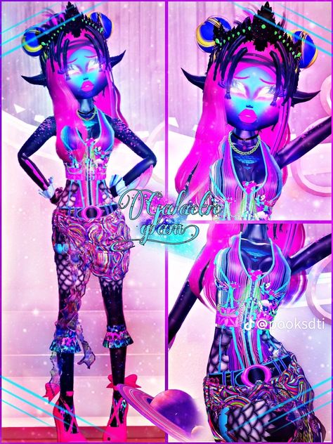 Galactic Glam, Movie Star Dress, Neon Outfits, Aesthetic Roblox Royale High Outfits, Glam Outfit, Goth Dress, Game Dresses, Mlp My Little Pony, Roblox Roblox