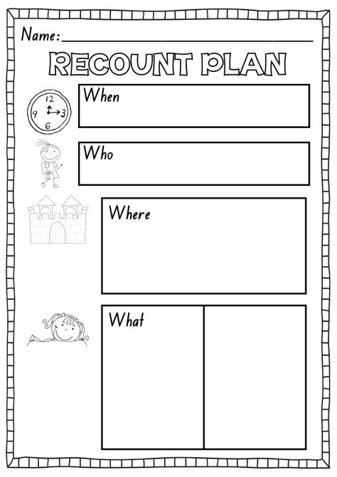 FREE Recount Writing prompt - great for back to school Recount Writing Grade 1, Writing Rubric Kindergarten, 1st Grade Writing Rubric, Writing Checklist 2nd Grade, First Grade Writing Rubric, Recount Writing, Writing Planning, Second Grade Writing, Writing Genres