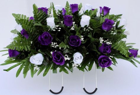 Lavender And White Roses, Artificial Flower Centerpieces, Thanksgiving Flowers, Delphinium Flowers, Anthurium Flower, Grave Flowers, Amaryllis Flowers, Cemetery Decorations, Ranunculus Flowers