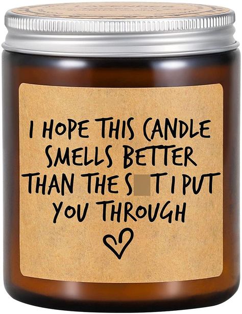 Candle gift idea for any occasion. Cute for mom birthday gifts, I love you mom gifts, apology gifts for her, please forgive me gifts for her, mothers day gifts, and more. #Ad Im Sorry Gifts, Gifts Grandma, Friendship Birthday, Apology Gifts, Sorry Gifts, Funny Gifts For Women, 31 Gifts, Valentines Day Funny, Creative Birthday Gifts