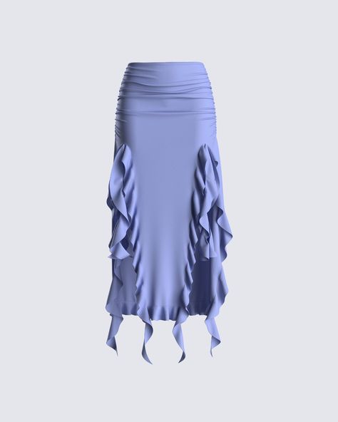 Ruched Flowy Skirt For Party, Summer Stretch Maxi Skirt With Ruched Detail, Party Maxi Skirt With Ruffle Hem, Ruched Fitted Draped Maxi Skirt, Fitted Ruched Draped Maxi Skirt, Spring Ruched Draped Skirt, Ruched Draped Skirt For Spring, Long Skirt With Ruched Sides For Spring, Summer Party Maxi Skirt In Elastane