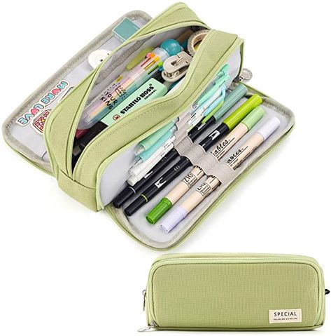 Large Pencil Case, School Pencil Case, School Supplies Organization, Pencil Storage, Pen Bag, School Pencils, Stabilo Boss, Pencil Case Stationery, Pen Pouch