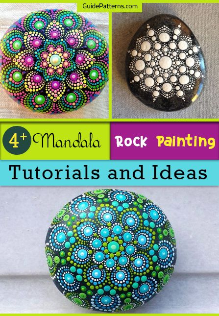 4+ Mandala Rock Painting Tutorials and Ideas | Guide Patterns Dot Rock Painting, Dot Painting On Rocks, Rock Painting Tutorials, Mandala Rock Painting, Rock Painting Tutorial, Mandala Painted Rocks, Mandala Rock Art, Simple Mandala, Acrylic Painting Tips