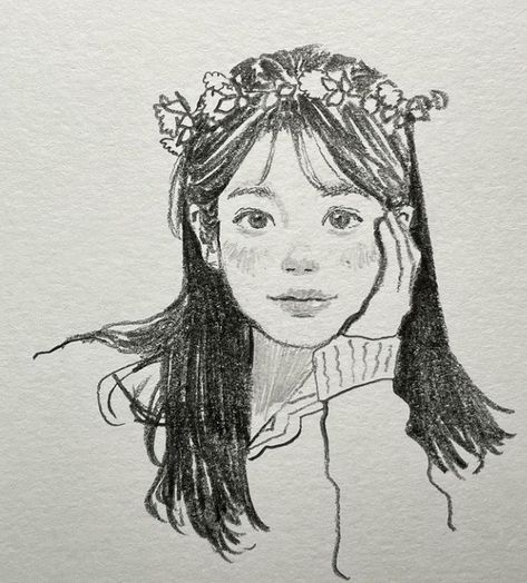 Korean Drawings Aesthetic, Korean Sketch Aesthetic, Drawing Korean Style, Korean Art Style Drawing, Sketches Korean, Korean Sketches, Korean Sketch, Kpop Drawings, Art Diary