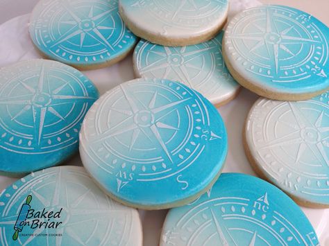 Custom Sugar Cookies, Party Buffet, Custom Cookies, Decorated Cookies, Sugar Cookies Decorated, Food Design, Cookie Decorating, Sugar Cookies, Compass