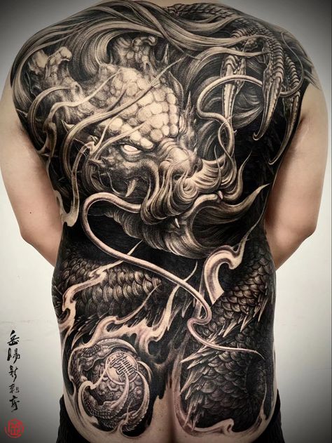 Dragon Tattoo Full Back, Ab Tattoo, Crow Tattoo, Biomechanical Tattoo, Full Back Tattoos, Japan Painting, Japan Tattoo, Roses Drawing, Japanese Tattoo Art