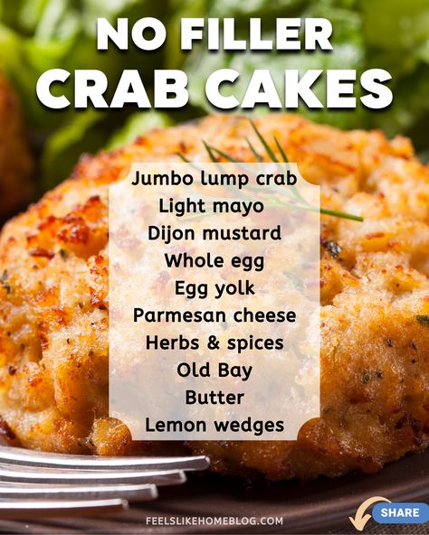 Imitatation Crab Recipe Low Carb, Carnivore Crab Cakes, No Filler Crab Cakes, Louisiana Crab Cakes, Low Carb Crab Cakes, Best Crab Cakes, Lump Crab Meat, Crab Cake Recipes, Keto Seafood