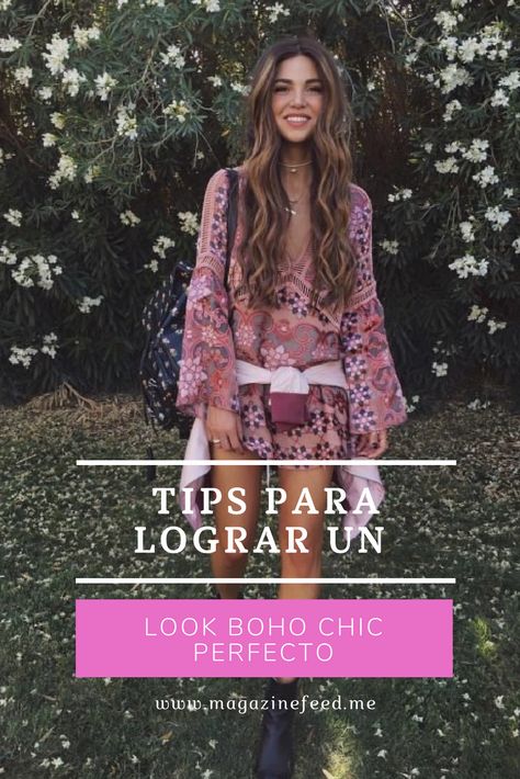 Los looks boho son todos aquellos que combinan estampados llamativos, piezas gigantescas con un aire hippie pero femenino, relajado y muy trendy. Look Boho Chic Elegante, Moda Hippie Chic, Hippie Elegante, Looks Boho, Looks Hippie, Look Hippie Chic, Look Boho Chic, Fiesta Outfit, Estilo Hippie