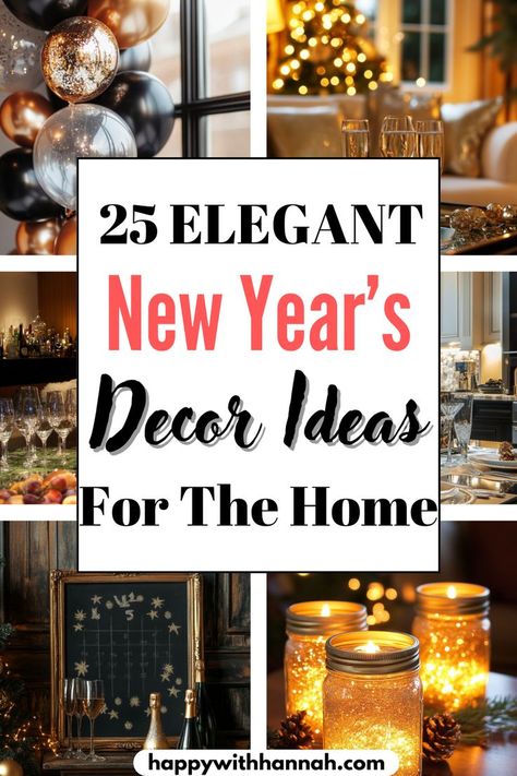 OMG, I’m obsessed! Check out these 25 cute and budget-friendly New Year’s home decor ideas! From simple New Year’s table decor to easy homemade decorations, you’ll be party-ready in no time! New Years Eve Party Ideas Decorations Diy, Nye Party Decorations Diy, New Year’s Decorations, New Year’s Eve Table Decor Party, Nye Decor Ideas, New Year’s Party Decor, New Years Home Decor, New Year’s Eve Decoration Ideas, New Years Party Ideas Decoration