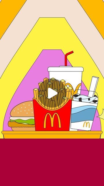 Mindsparkle Mag on Instagram: "@illotv partnered with Publicis Dubai to craft four captivating commercials for McDonalds, spotlighting the convenience of their app for seamless ordering. Through a blend of bold typography and custom music by Fabrizio Martini, Illo brought the “tap” action to life, leading viewers into a surreal world of possibilities. - See more on Mindsparklemag  - #motiondesign #branding #illustration #mcdonalds #illo #mindsparklemag" Mcdonalds Animation, Mcdonalds Illustration, Mcdonalds Branding, Macdonald Food Mcdonald's Logo, Mcrib Mcdonalds, Mcdonald’s Ads, Mcdonald's App, Video Advertising, Bold Typography