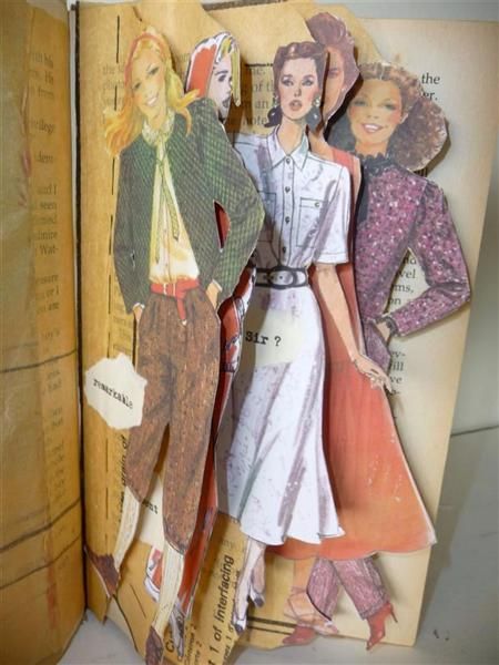 Sandra Pearce: Altered Book Project Altered Book Journal, Artist Trading Card, Buch Design, Paper Cutouts, Altered Book Art, Paper Lovers, Wreck This Journal, Up Book, Handmade Journals