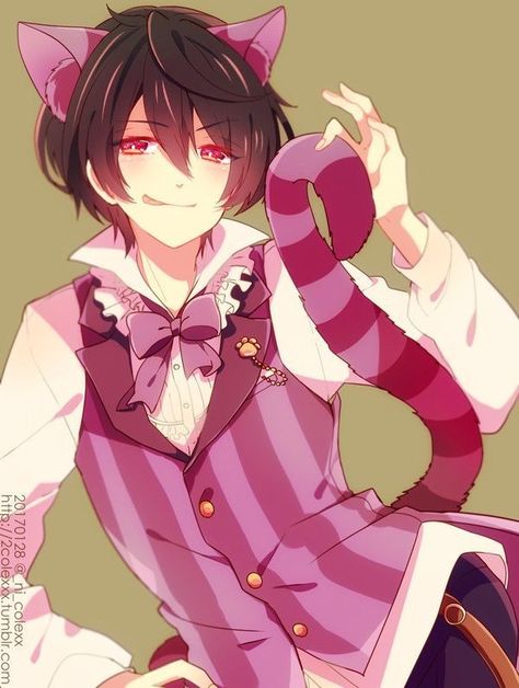 Cheshire Cat Art, Cat Character, Cheshire Cat, Human Art, Anime Drawings Boy, Art Anime, Manga Illustration, Cute Disney